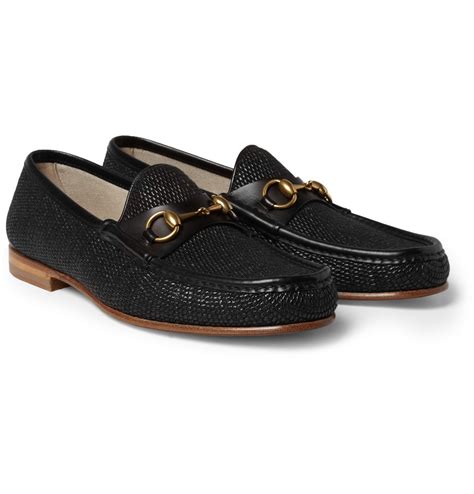 raffia gucci loafers|gucci loafers.